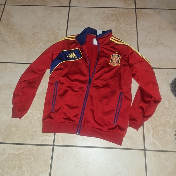 Adidas Red and Yellow Spain Track Jacket Size L - Picture 1 of 3